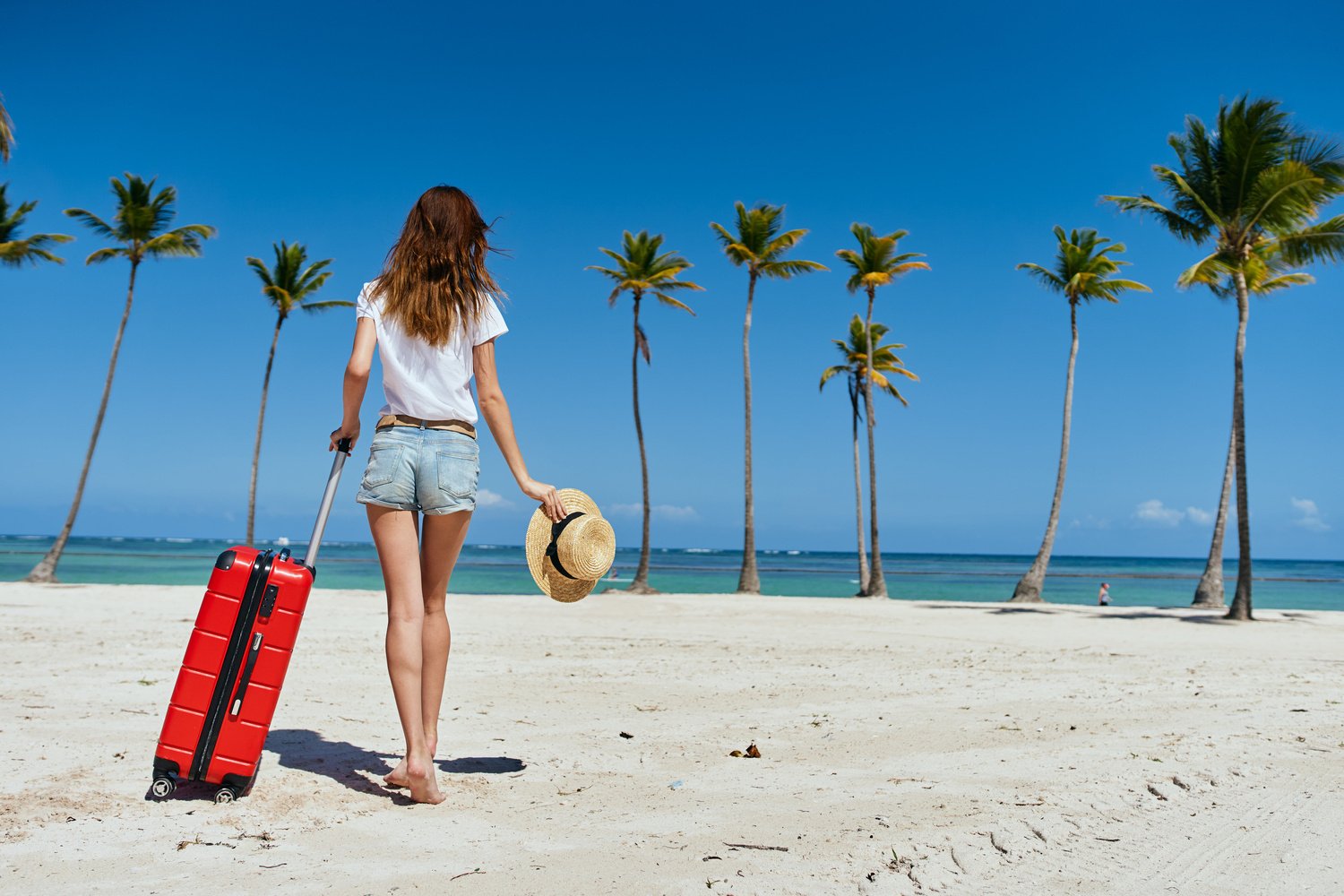 Young Female Traveler At The Beach